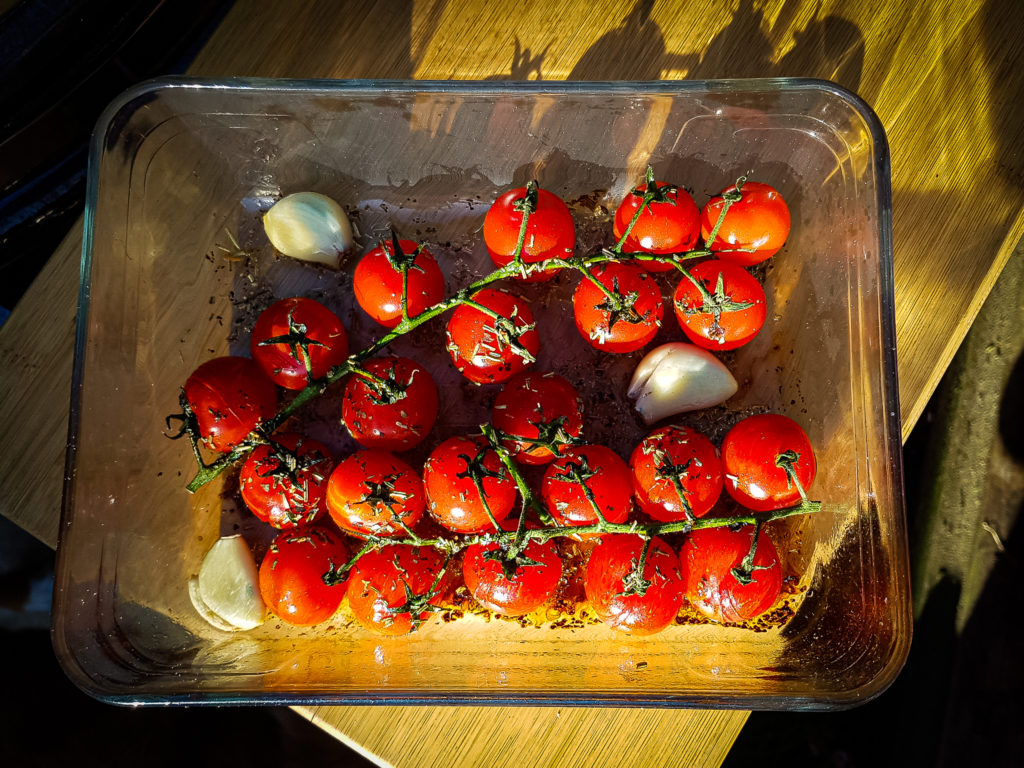 Het resultaat van de mediteraanse cherrytomaatjes