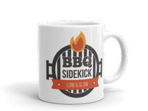 BBQ Sidekick Low & Slow mok met grilldesign en vlammen - perfecte barbecue cadeau