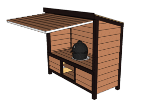 3D Bouwtekeningen robuuste buitenkeuken