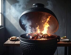 BBQ Bereiding op een kamado