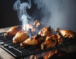 gevogelte/kip bereiden op de barbecue